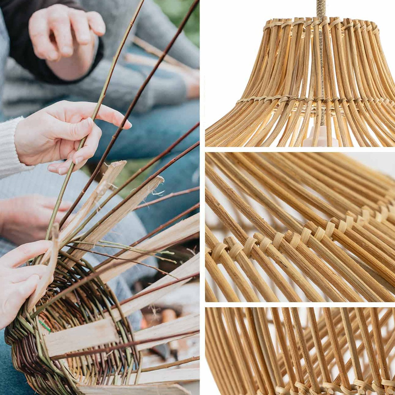Oceania Cone Rattan Pendant Light