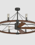 52" Amelia Black Industrial Fandelier