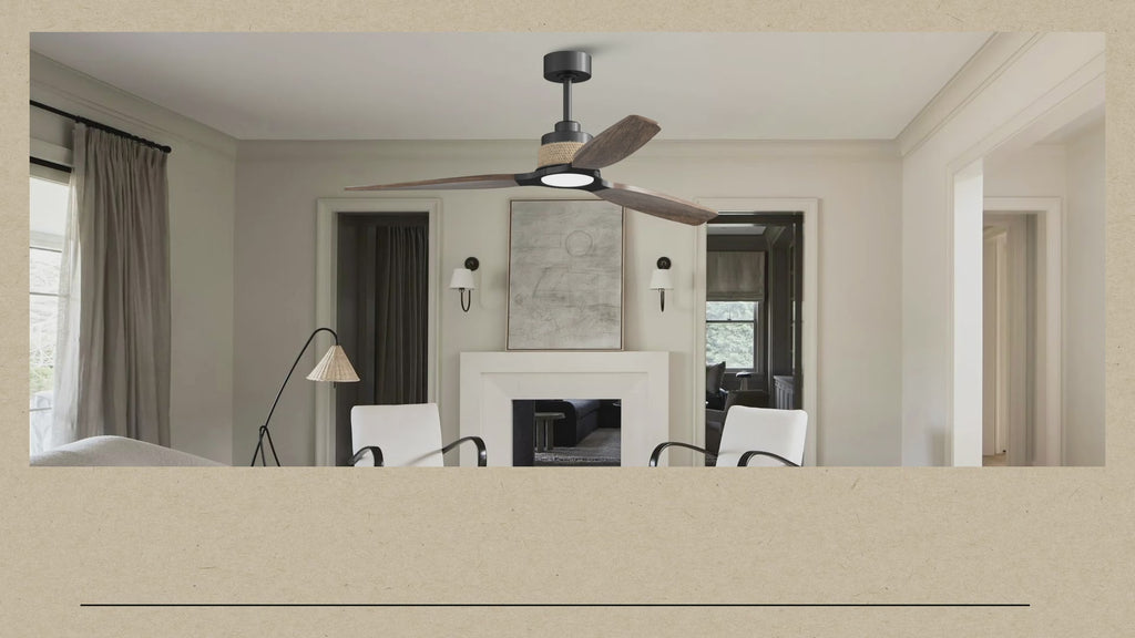 56" Louise Wood Blades LED Ceiling Fan