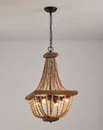 Regas Wood Bead 4 Light Candle Style Chandelier - IPLUS Lighting