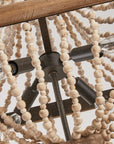 Regas 4-Light Wood Bead Candle Style Chandelier - ParrotUncle