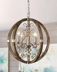 Retha Brown 4-Light Caged Chandelier - ParrotUncle