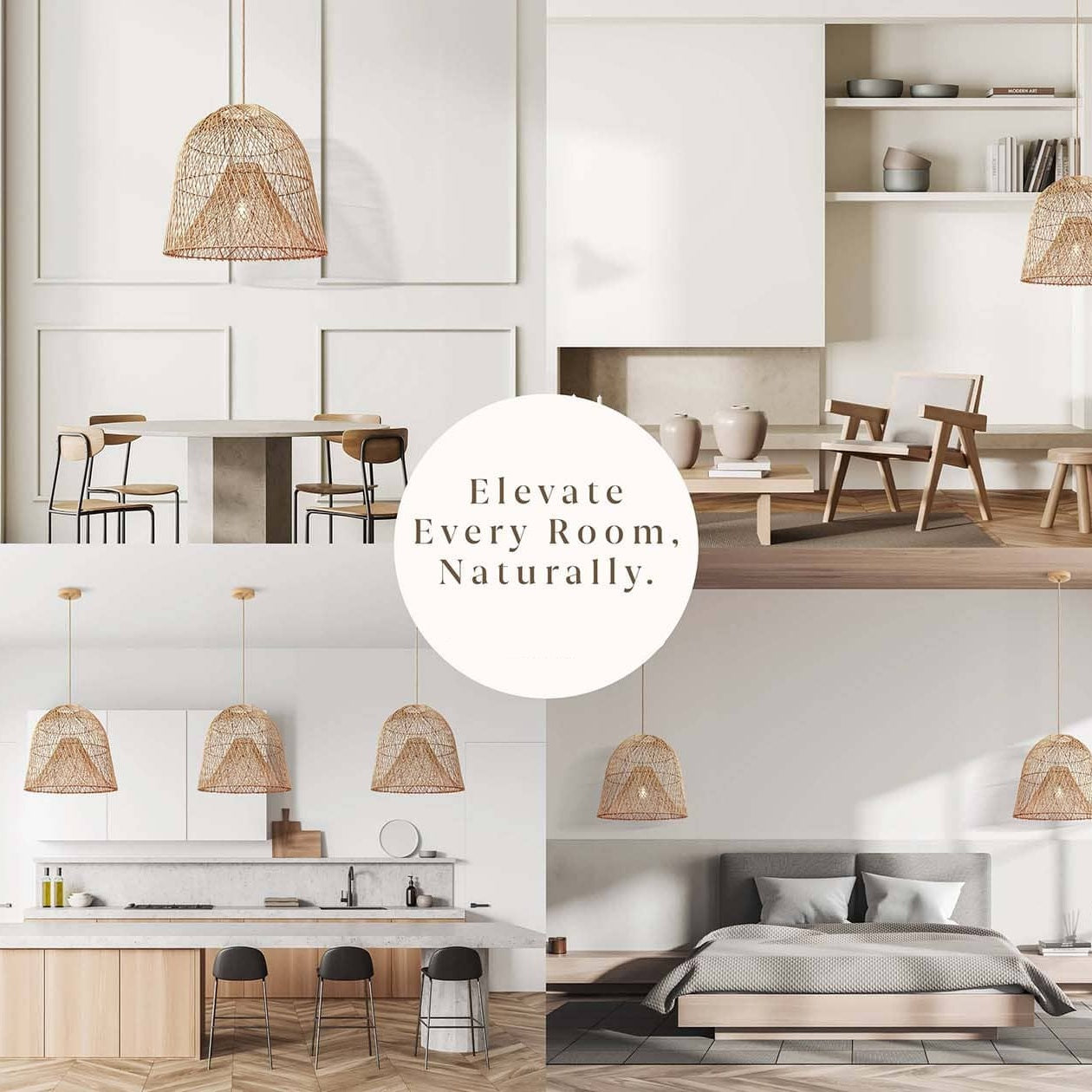 Santa Barbara Natural Rattan Pendant Light