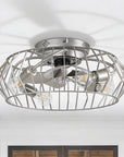 20" Silver Flush Mount Smart Ceiling Fan