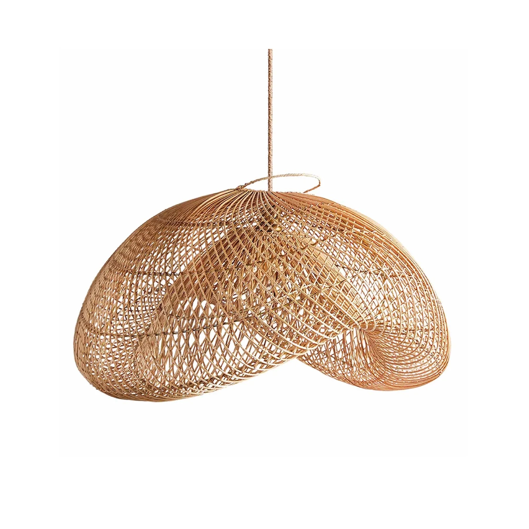 24 Inch Sepherina Modern Handcrafted Rattan Pendant Light - IPLUS Lighting
