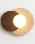 Teus Modern Minimalist Wabi-Sab Travertine Wall Lamp