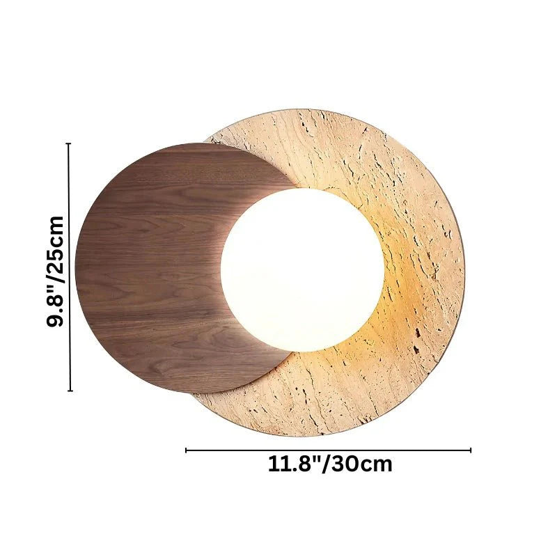 Teus Modern Minimalist Wabi-Sab Travertine Wall Lamp