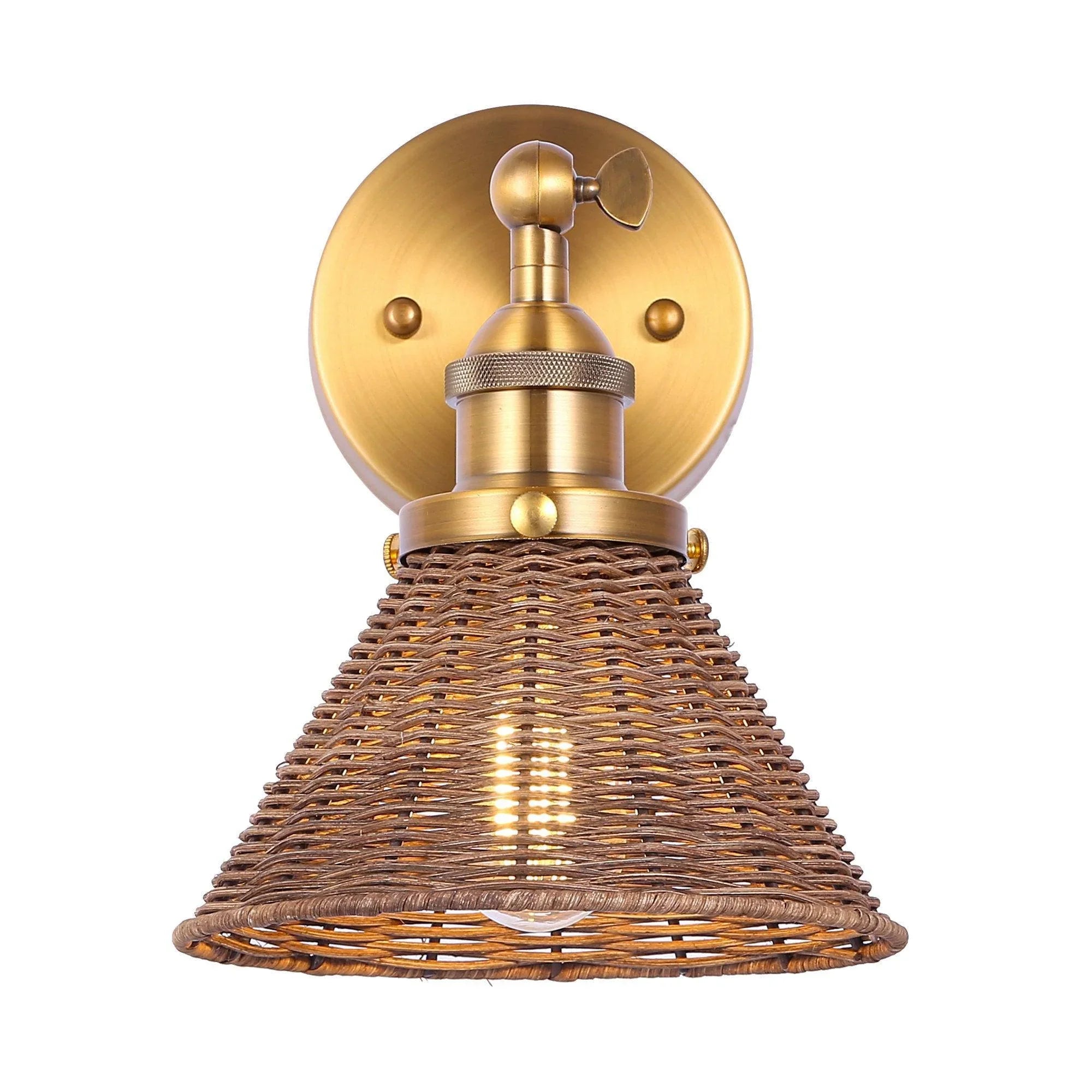 Traditional Golden 1-Light Wall Light - IPLUS Lighting