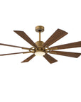 60" Oretha Farmhouse Windmill 8 Blades Downrod Ceiling Fan