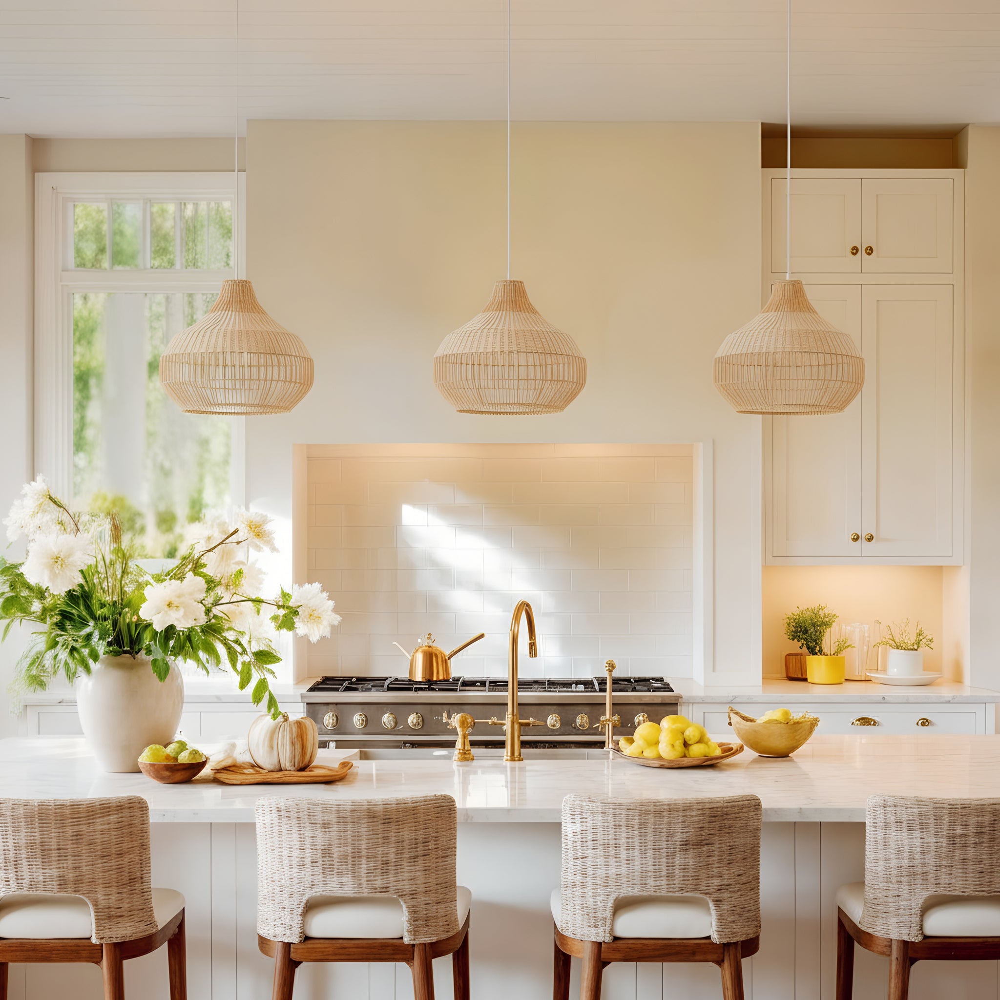 Beatrice Rattan Pendant Light