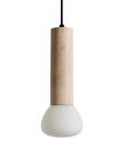 Voline 12 Inch Modern Minimalist Travertine Frosted Pendant Light