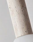 Voline 12 Inch Modern Minimalist Travertine Frosted Pendant Light